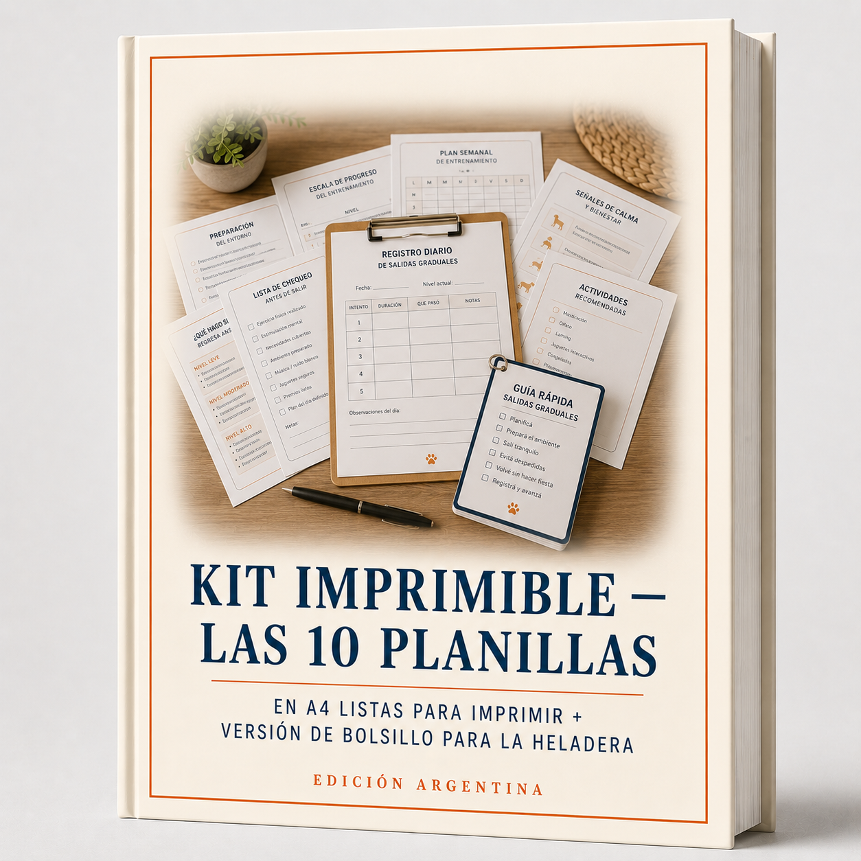 Kit Imprimible: las 10 planillas en A4 para imprimir + versión de bolsillo para heladera